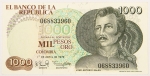 Numismática, Colômbia. Cédula de 1000 Pesos Oro 1979 P-421a FE