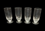 Quatro Taças em cristal lapidação dedão  , medindo 6,5 x 14 cm
