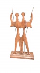 Escultura em madeira nobre, representando (CANDANGOS). Altura: 39 cm. Veja imagem extra 
