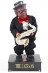 The JazzMan - - Antigo interativo boneco , representando musico tocando Saxsofone. Não Testado . No Estado. Tamanho: 39cm