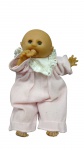 BEBE COM CHUPETA  EM VINIL CORPO DE TECIDO, medida 24 cm