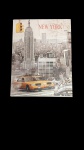 Caixa em formato de livro com decoração representando  NEW YORK  , marcas do tempo  . medindo 6 x 20 x 15 cm