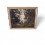 Nelly Chioming - Paisagem ,  oleo / tela , medindo 65 x 84 cm