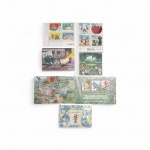 Excelente conjunto composto por 6 blocos filatélicos comemorativos do Brasil, emitidos entre 1994 e 2000, todos com rica temática cultural, esportiva e ambiental. Peças ideais para colecionadores de filatelia temática e Brasil República. Composto : Tetracampeão Mundial de Futebol  1994 Comemoração da conquista do 4º título mundial pela Seleção Brasileira, destaque para a Taça da Copa.  Série Infantil / Natal Bloco temático  com ilustrações lúdicas e coloridas. XV Exposição Filatélica Luso-Brasileira  1995 , Fauna brasileira em rica composição artística. Fauna Brasileira  Brasil 2000 Representação da biodiversidade nacional com destaque para animais da floresta. Homenagem ao Paisagista Roberto Burle Marx  1995  com flores e elementos do paisagismo brasileiro. Centenário do Cinema Mundial  1995 Comemoração dos 100 anos do cinema, com arte alusiva aos primórdios da sétima arte.