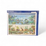 Folha Comemorativa  The World of Dinosaurs  composto por folha especial emitida pelo United States Postal Service em 1997 ,  apresenta ilustração panorâmica ricamente detalhada com diversas espécies de dinossauros dos períodos Jurássico e Cretáceo, tornando-se item muito procurado por colecionadores de filatelia temática e amantes da paleontologia, contém 15 selos