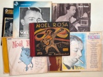 NOEL ROSA - Lote  Álbum 78 rpm Noel Rosa  Discos Continental (2ª Série)Álbum original com discos em goma-laca 78 rpm, com interpretações de Aracy de Almeida e orquestra. Capa ilustrada histórica ilustrada por Di Cvalcanti, com desgastes compatíveis com a idade. Inclui faixas Feitiço de Oração e Pra Que Mentir. Peça de grande relevância para a música popular brasileira e colecionismo. Contem total 9 alguns sendo um triplo de 1950 e outro duplo, os demais são long plays.