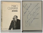 QUINTANA, Mário. - POESIAS. Brasília: Editora Globo, 1972. 2ª Edição. DEDICATÓRIA AUTÓGRAFA DO AUTOR: "Para Laura Nestrovski a poesia e o carinho de Mario Quintana. P. Al. 6/11/72". 166 pp. Brochura em bom estado de conservação. 14 x 21 cm.
