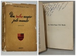 PAES, Adelino Joaquim. - UM RUBRO-NEGRO PELO MUNDO (Crônicas). Rio de Janeiro: Pongetti, 1956. PRIMEIRA EDIÇÃO COM DEDICATÓRIA DO AUTOR: "Ao Gideom por nossa sorte este não tem a força d'aquele, se não o Botafogo estaria na Vanguarda. O Autor Adelino Paes. Rio 3.5.56". 264 pp. Brochura com pequenos danos na capa, páginas limpas e íntegras. Bom estado de conservação.
