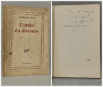 FOUCAULT, Michel. - L' ORDRE DU DISCOURS - Leçon inaugurale au Collège de France prononcée le 2 décembre 1970. France: Gallimard, 1979. DEDICATÓRIA AUTÓGRAFA DO AUTOR: "Pour José M... (illisible), cordialement, Michel Foucault 73" (ou 83?). 81 pp. Brochura original, páginas com o leve amarelado do tempo; em bom estado de conservação. 12 x 18 cm.