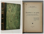 PACHECO, Felix. - BAUDELAIRE E OS GATOS. Rio de Janeiro: Typographias do Jornal do Commercio, 1934. PRIMEIRA EDIÇÃO. Com a traducção do capítulo dos "Anciens et Modernes", de Paul de Saint-Victor e uma notícia a respeito do poeta Gull Mar. 182 pp. Encadernado sem as capas da brochura, páginas amareladas e com mínimos furos, exemplar bem preservado. 17 x 25 cm.