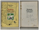 ASSIS BRASIL. - NASSAU: Sangue e Amor Nos Trópicos. Rio de Janeiro: Rio Fundo Editora, 1990. PRIMEIRA EDIÇÃO COM DEDICATÓRIA DO AUTOR PARA O POETA WALMIR AYALA: " Para Walmir Ayala, com o apreço e a estima do Assis Brasil. Rio, 1990". 248 pp. Brochura em bom estado de conservação. 14 x 21 cm.
