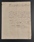 ATESTADO DE FALECIMENTO DE UMA PRETA DE NOME MARIA, DA NAÇÃO CONGO. SÃO GONÇALO 5 DE DEZEMBRO DE 1855. Eu abaixo assinado Dr. Em Medicina pela Faculdade do Rio de Janeiro, Cavalheiro da Imperial Ordem da Rosa. Attesto que a preta de nome Maria, da nação Gongo, africana livre, cujos serviços foram confiados a Jose Caetano de Almeida e silva, empregado Público, morador na Corte, falleceo duma angina .... de que foi por mim tractada ....aqui afirmo sob o juramento do ... S. Gonçalo 29 de novembro de 1855. Dr. Antonio da Silva .... 1 pp. Ótimo estado de conservação. 21 x 27 cm.