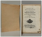 ALMEIDA, José Joaquim de. - FALLA; QUE AO MUITO ALTO E MUITO PODEROSO PRINCIPE REGENTE NOSSO SENHOR FEZ EM O PRIMEIRO DIA DO PRESENTE ANNO O ACTUAL JUIZ DO POVO - José Joaquim de Almeida. Lisboa: Na Officina de Simão Thaddeo Ferreira, 1800. 5 pp. Ótimo estado de conservação, não encadernado.