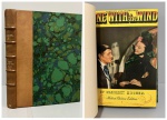 MITCHELL, Margaret. - GONE WITH THE WIND. - Motion Picture Edition. New York: The Macmillan Company, 1940. 391 pp. Encadernado com lombo em couro preservando as capas da brochura, muito bom exemplar. Segunda Edição, de janeiro de 1940 ( a primeira foi de dezembro de 1939) ,da versão cinematográfica, com diversas fotos do clássico, à cores. Raro.  18 x 24 cm.