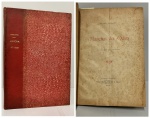 JUNQUEIRO, Guerra. - MARCHA DO ODIO - Musica de Miguel Angelo - Desenhos de Bordalho Pinheiro. Porto:Typographia Elzeviriana. Livraria Civilisação. Casa Editora de Costa Santos, Sobrinho & Diniz, (s.d.). ca 1891. Severa mancha de água por todas as páginas. Carimbo de bazar da cidade de Santos manchado. 13 pp. + partitura. Encadernação antiga com as capas da brochura com manchas. Precisa lavar e restaurar. 19 x 27 cm. O autor faz a apologia do ódio sublime, o ódio de herói sentido por todos os espoliados pela sociedade.