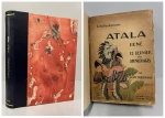 CHATEAUBRIAND - ATALA  Rene. Le Dernier des Abencérages. Paris: Editions Nilson. C. 1960. 188 pp. Ricamente ilustrado.  Encadernado em meio couro azul com dourado na lombada. 18 x 24 cm.