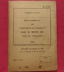 Militaria - Livro Regulamento de Continencias !!, Honras e Sinais de Respeito !! Das forças Armadas !! Raridade Acervo de colecionador ! 254 pag. Capa brochura 