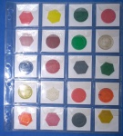 Colecionismo- Conjunto de 20 unidades de fichas de passagens de ônibus , todas de diferentes cores e formatos !!!!, empresas de onibus da decada de 1960/1970 !!!!