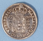Moeda - Brasil - valor de 160 reis ano de 1790 !! material prata !! casa da moeda de Lisboa !! D. Maria I !! peça aplicada e retirada de abotoadura de gravata !!valor da moeda no mercado cerca de 400,00 reais !!