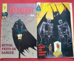 2 Revistas - quadrinhos / Batman !! Ritual de Sangue !! + As lendas não Morrem !! Editora Abril ano de 1989 !! Acervo de colecionador !! 