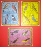 Filatelia, 3 selos especiais, modelo de 4 peças/pássaros