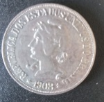 Moeda - Brasiil !! valor de 500 Reis !! data de 1908 !! material de prata !! muito bem conservada !! data dificil de aparecer !! valor inicial muito abaixo de mercado !!