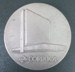Medalha - comemorativa da inauguração do edificio Sede da ECT !@@ de Brasilia !! data de 22.06.1978 !! medalha na embalagem original !! acervo de colecionador !! material metal branco !! diametro de 40mm