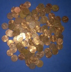 130 moedas de One cents /USA !!! Varias datas diferentes !!!!!  !!  .