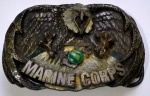 Colecionismo- Fivela de cinto USA !! Marine Corps !! para colocar em cinto de couro !! Masculino ou feminino !!