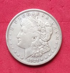 Moeda / USA = Material prata !! Valor de One Dollar Morgan !! ano de 1921  !! Data escassa !! Valor de mercado= 350,00 Reais !!