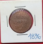 Moeda / India  - periodo de Colonia da Inglaterra !! Raridade Ano de 1836 !!! Material bronze  !! ! l !!   !! 