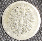 Moeda - Alemanha !! 10 Pfenning !! Deutsches Reich !! Raridade ano de 1876 !! Alto valor internacional !!