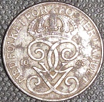 Moeda - valor de 5 Ore !! Periodo da segunda guerra mundial !! Ano de 1943 !! Material ferroso devido a escasses de material !! Raridade !! Alto valor Internacinal !!