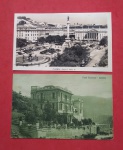 Cartofilia- 2 Peças ! Praça D. Pedro IV em Lisboa / Portugal !! + Hotel Excelsior com selo de época ano de 1915 !! ( Italia) ...