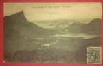 Cartofilia, Vista tomada da vista Chinesa para Lagoa Rodrigo de Freitas, com sleo de época, preto e branco, raridade!!! Raridade ano de 1913 !!