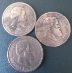 3 Moedas do Brasil !! valor de 20 reis !! tempo do Imperio !! datas diferentes !! serie completa !! datas 1868 / 1869 e 1870 !! material bronze !! dificil de aparecer !! conjunto com alto valor de mercado !!