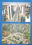 2 Postais de São Paulo !!! Vista Aerea da Av. Rebouças !!! E Praça da Sé !! Decada de 1980 !!! l