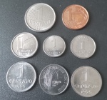 8 Moedas - Brasil !! todas de Valor de 1 Centavo de Epocas diferentes !! inclusive a menor moeda que o Brasil Ja produziu !! A Sojinha !! materias diferentes !!