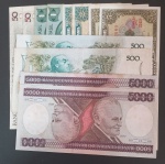 12 Cedulas do Brasil !! sendo 2 de cada modelo !! epócas diferentes !! decada de 1960 !! decada de 1970 !! e decada de 1980 !! acerevo de colecionador !!