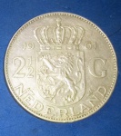Moeda / material prata !!! ! Nederland/ Holanda !!! valor de 2 1/2 G ano de 1961 !! alto valor de mercado !!