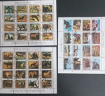 Filatelia - 48 selos tipo mini !! todos diferentes de figuras de animaisn da Africa !! do local Al Qiwain !! Raridades !! dificil de aparecer !! acervo de colecionador !!