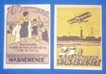 2 cedulas / Alemanha - Not geld do periodo da Hiperinflação valores de 10 e 25 Pfenning !!! Lindos desenhos de epoca (1922) !!!