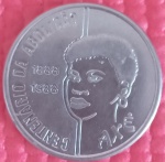 Moeda _Brasil !! Comemorativa AXÉ !! 1888/ 1988 !! figura da Mãe i !! valor inicial muito abaixo de  Mercado , !! peça com Baixa tiragem