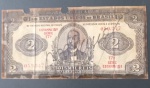 Cedula - Brasil !! valor de 2 mil Reis !! circulação de 1923 até o ano de 1950 !! alto valor de mercado cerca de 90,00 mesmo sendo BC ( bem castigada )