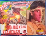 2 Revistas Placar !! 2 peças !! Edição Histórica ,100 Anos de Glórias do Flamengo !! os Idolos do Centenário !! as Conquistas Inesqueciveis !! + outra peça - Renato Gaucho o Coração Valente !! edições de 1995 !! tamanho especial Grande 28cmx36cm !!