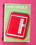 Colecionismo- Agenda com calendario Mini Index !! muito antigo , decada de 1960 !! na caixa'original !! com acionamento de botao index por letras