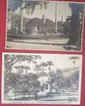 Cartofilia, 2 postais - Vassouras RJ e Valença RJ praça barão do campo bello ano de 1930