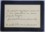 CONDE D'EU - CARTÃO DE AGRADECIMENTO POR  VISITA DE CONDOLENCIA A FAMILIA IMPERIAL APOS A MORTE DA PRINCESA ISABEL. ESCRITO A MAO E ASSINAOD PELO CONDE D1EU. DE CRAÇÃO AGRADEÇO A EXPRESSÃOE DE SUA SYMPATHIA EM NOSSA GRANDE MAGOA. GASTON DE ORLEANS, CONDE D'EU. CASTELO D'EU, NOVEMBRO DE 1921. 13 X 10 CM