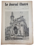 LE JORNAUL ILUSTRE - ESTAMPANDO NA PRIMEIRA PÁGINA O IMPONENTE PAVILHÃO DO BRASIL NA EXPOSÇÃO UNIVERSAL DE 1889. O DESENHO DO PAVILHÃO É DE AUTORIA DE HENRY MEIER PRODUZINDO ESTA LINDA GRAVURA A METAL QUE ESTAMPOIU A CAPA DO PERIODICO. FRANÇA, 1889. 40 X 29 CMNOTA: Pavilhão Brasileiro da Exposição Universal de Paris de 1889. Álbum Fotográfico. Arquivo Nacional do Brasil, Rio de Janeiro.Nos ultimos meses de seu Imperio, o Brasil apresentou-se com seu Pavilhão em Paris, para a Grande Exposição Universal do Centenário da Revolução Francesa. Foi um dos poucos paises de regime monarquico, a ultima monarquia americana, a comparecer a festa republicana. Nao o fez oficialmente, isto e, nao como representacao de estado mas por uma delegacao de empresarios e jornalistas, que formaram um Comite Franco-Brasileiro Liderado pelo Barão de Santana Neri o Barão de Rio Branco e o Visconde de CavalcantiA delegacao contou, entretanto, com grande apoio de D. Pedro II, fato este que era expresso, inclusive, no catalogo oficial do Brasil. Ja em 1887 o imperador visitava o canteiro de obras da Exposicao, coordenado pelo Diretor Geral de Obras, Georges Berger. Dom Pedro II Solicitava, mais tarde  em carta assinada de proprio punho, e que envaideceu os franceses, que o Pavilhao do Brasil ficasse bem Iocalizado, proximo da Torre Eiffel, símbolo da Revolução Francesa. Foi o que aconteceu: apos muitas hesitacoes e mesmo declaracoes de que o Brasil nao compareceria a Exposicao, o pais acabou por se fazer representar. ao lado de outras cinquenta e duas nacoes e bem ao pe da Torre. Na Exposição o Brasil,  na visão dos observadores franceses se apresentou como uma Nação com o mesmo nível civilizacional na Europa, não mais como uma terra exótica e primitiva, mas como Produtor de Cultura e de Ciência, um parceiro comercial em potencial, que queria mais investimentos e Imigração Europeia. A seleção dos produtos brasileiros a serem enviados para as feiras era feita por meio de exposições regionais e nacionais. Entre as amostras enviadas às Exposições pelo setor agrícola, o café tinha posição de destaque, acompanhado do guaraná, do açúcar, do cacau, da mandioca e do fumo. Na Exposição de Paris, em 1889, o estande do Brasil chegou a incluir também um lago artificial com vitórias-régias, para que os visitantes pudessem ter uma experiência sensorial da flora tropical.Por outro lado, havia uma preocupação de desfazer a imagem exótica do país, exibindo também fotos de estradas de ferro e outras demonstrações do potencial brasileiro para a indústria. Os estandes exibiam, ainda, minerais como manganês, ouro, zinco, diamantes e minério de ferro. Junto a eles, estudos sobre a formação geológica do solo e a viabilidade de exploração desses recursos.Outros materiais apresentados incluíam ossadas arqueológicas, destacando o Brasil como campo privilegiado para o estudo das civilizações primitivas, e até um representante indígena que ficou nos jardins do pavilhão  os cientistas internacionais surpreendiam-se com seu conhecimento das propriedades de várias plantas nativas.Um cronista do Le Petit Journal comentou sobre a participação brasileira na exposição universal de 1889: " Devemos citar também um gracioso pavilhão de degustação para o consumo de produtos brasileiros, como café, mate, tafia, licores de frutas, etc ...; e finalmente um "palácio da Amazônia" localizado na parte do Champ de Mars atribuída pelo Sr. Charles Garnier à história da habitação humana, e contendo os vasos e urnas de cerâmica dos nativos da ilha de Marajô, uma ilha assim grande como Portugal e localizada na foz do gigantesco Amazonas. Esses maravilhosos exemplares da arte primitiva dos antigos oleiros da Amazônia foram trazidos para a França pelo diretor do Museu Nacional do Rio de Janeiro, Sr. Ladislas Netto. A seção brasileira conta com mais de 1.600 expositores e dá uma ideia suficiente dos recursos do grande império sul-americano."