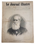 LE JOURNAL ILLUSTRE - L'EMPEREUR DU BRESIL - DOM PEDRO II.  ESTAMPADO NA PRIMEIRA PAGINA DO PERIODICO. DATADO DE  7 DE AGOSTO DE 1887,COASIÃO EM QUIE O IMPERADOR VISITOU A FRANÇA. DESENHO DE HENRI MEYER, GRAVURA A METAL.. 37 X 28 CM.NOTA: O problema de saúde do imperador brasileiro foi o motivo oficial da viagem àEuropa em 1887. Aos 30 minutos de 20 de julho de 1887, D. Pedro II chegou à estação parisiensede Austerlitzer e foi recebido pelas autoridades francesas e por muitos brasileiros. Logoapós à sua chegada, foi residência do Barão de Nioac, pois os aposentos no GrandHôtel estavam reservados apenas a partir de 22 de julho.D. Pedro II visitou o presidente da França, Grëvy, no Palácio dElysée. A entrevistadurou 45 minutos. Duas horas mais tarde, como era de protocolo, o presidente retribuiuao imperador a visita feita.Mostrando-se cada vez mais interessado pelas ciências, D. Pedro visitou aFaculdade de Medicina, foi ao Observatório de Paris, foi à exposição permanente daSociedade de Relevos Geográficos e a várias outras instituições francesas. Assim,movimentando-se em um ritmo intenso, o imperador parecia esquecido do principalmotivo de sua viagem a Paris que era a consulta aos médicos.A estação dáguas escolhida pelos médicos franceses foi a de Baden-Baden. Em30 de julho a estação Lyon se encheu de amigos e representantes do governo, paradespedir-se do imperador que partia. O dia era especialmente festivo, pois era o dia do41º aniversário da Princesa Isabel. Muitos jornais parisienses deram grande publicidadea esse fato e ao bom estado de saúde do imperador.Em Baden-Baden, D. Pedro II iniciou as aplicações de duchas, massagens,ginásticas e passeios pequenos, além de uma dieta a ser rigorosamente seguida pelomperador. No dia 1º de outubro os soberanos retornaram a Paris via Bruxelas, chegandoà cidade em 9 de outubro.Em Paris o imperador teve uma surpresa, pois seus habituais aposentos noGrand Hôtel estavam ocupados, ficando assim com os quartos do fundo. Durante os 21dias passados na cidade de Paris, o imperador movimentou-se sem parar, mas excluiu oscompromissos oficiais. Em 12 de outubro, após uma visita a Pasteur, a imprensa parisiense divulgou anotícia de que seria fundado no Rio de Janeiro, por iniciativa de D. Pedro II, o InstitutoPasteur, sob a direção do Dr. Pereira dos Santos, um dos discípulos de Pasteur. Dez diasdepois o imperador foi recepcionado no Collège de France por Renan, com quem teve umalonga conversa. Com o objetivo de homenagear D. Pedro, Renan convidou-o para o jantaranual do Instituto, realizado na noite de 27 de outubro. No dia 28 de outubro, o imperadorembarcou para Cannes, a poucos quilômetros de Nice, de Monte Carlo, de Mônaco e deFréjus; ele podia ir e vir em constante atividade. Esta temporada em Cannes teve deespecial a presença de Antônia, neta de D. Miguel de Portugal e sobrinha de D. Pedro II.O nome do imperador não parava de ser citado nos jornais franceses, quepublicavam quase diariamente notas sobre a sua saúde. Depois de 6 meses de repouso,o imperador iniciou um cruzeiro pela Riviera italiana.Em princípios de junho, com sua saúde muito debilitada, D. Pedro II deixa Milãoe parte em direção a Aix-les-Bains a meio caminho de Bordéus, onde o imperador deviatomar o navio para o Brasil, chegando aqui no dia 22 de agosto de 1888.